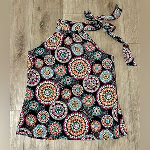 Buckhead Betties women's multicolor geometric print halter top.